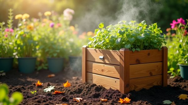 Transformez vos déchets organiques avec un composteur en bois