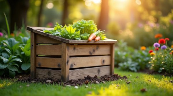 Transformez vos déchets organiques avec un composteur en bois
